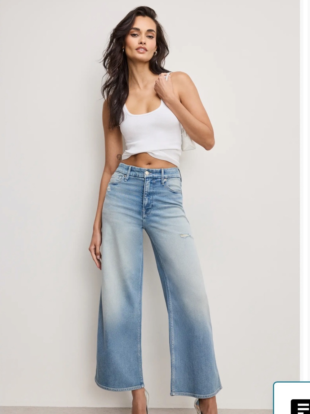 Good American Good Skate Cropped Jeans 25/0 NWT